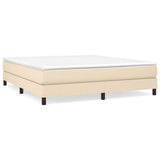 Vidaxl boxspring bed stof crèmekleurig 160x200 cm