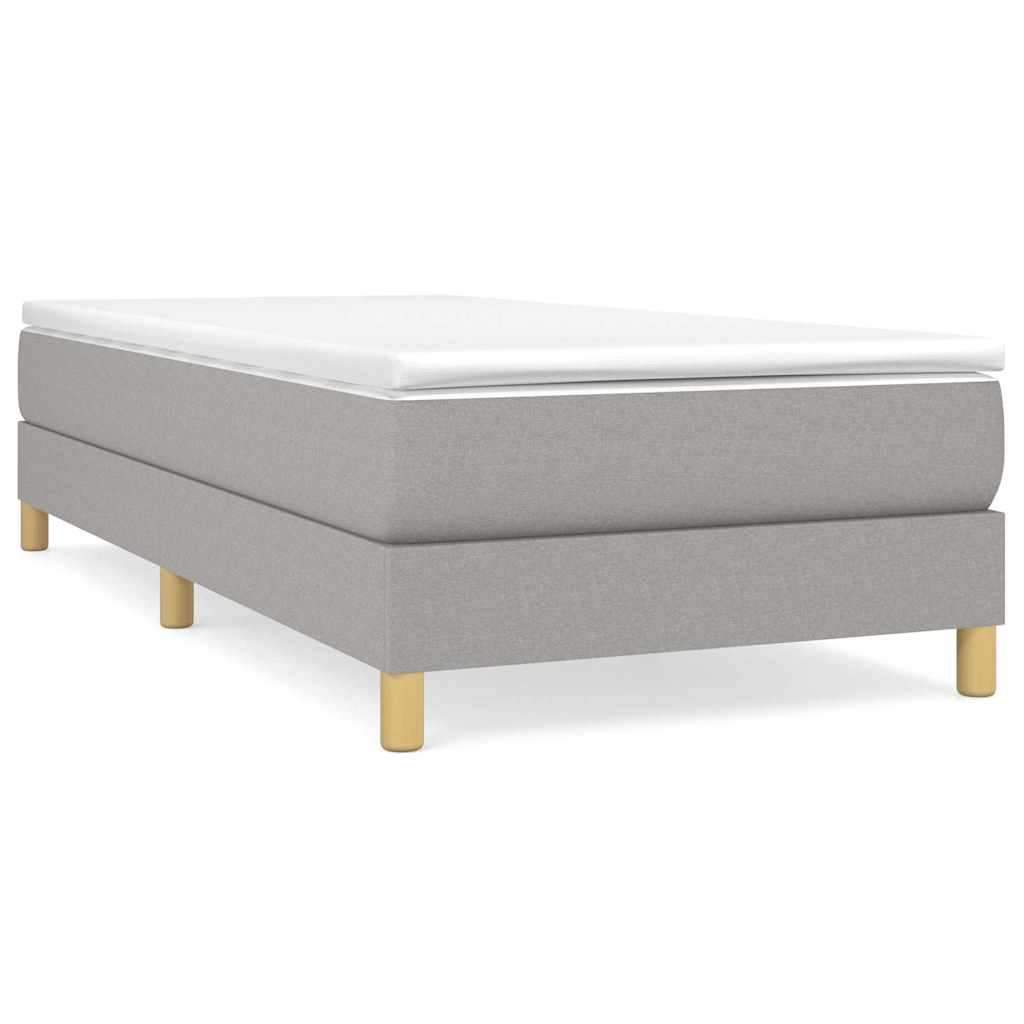 Vidaxl boxspring bed 90x190 cm stof lichtgrijs