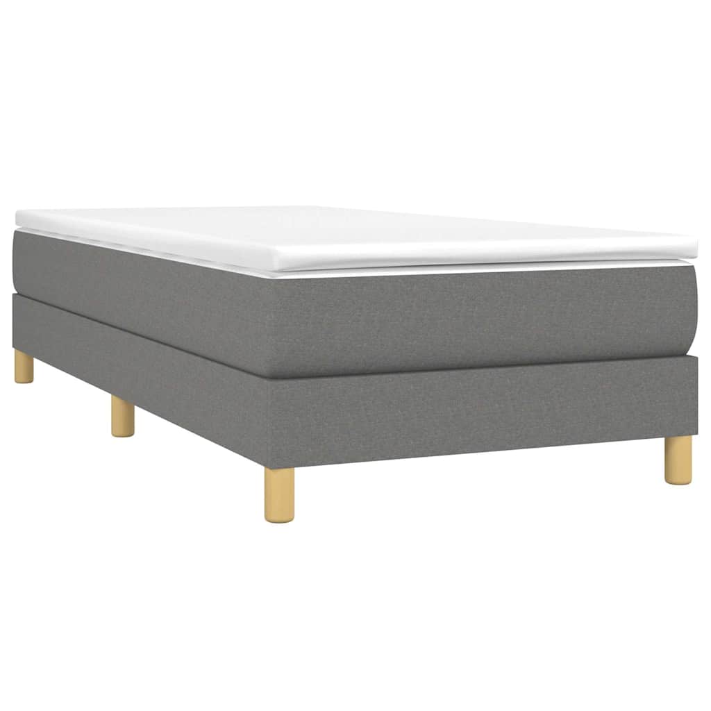 Vidaxl boxspring bed 90x190 cm stof donkergrijs