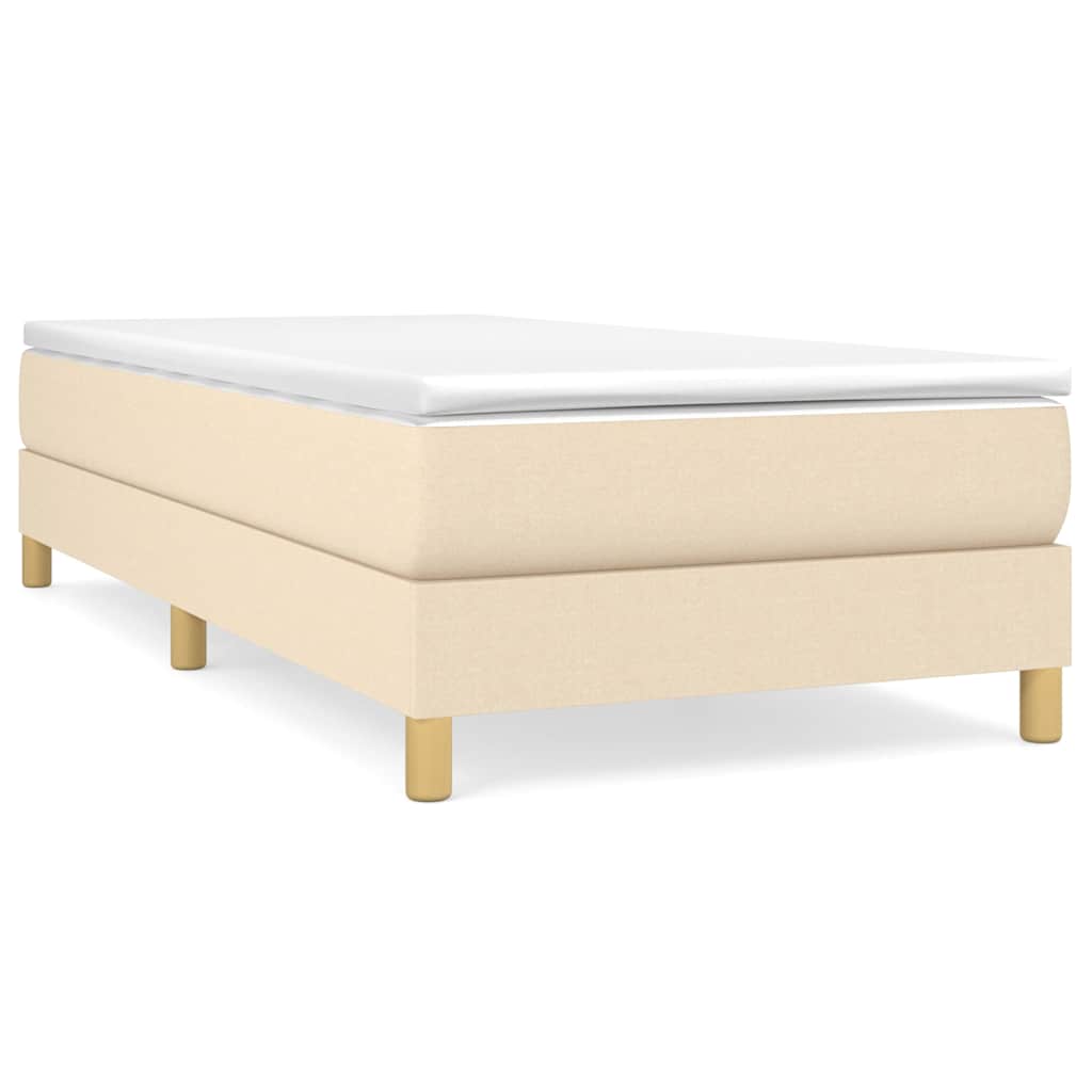 Vidaxl boxspring bed 90x190 cm stof crèmekleurig