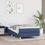 Vidaxl boxspring bed 90x200 cm stof blauw