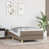 Vidaxl boxspring bed 100x200 cm stof taupe