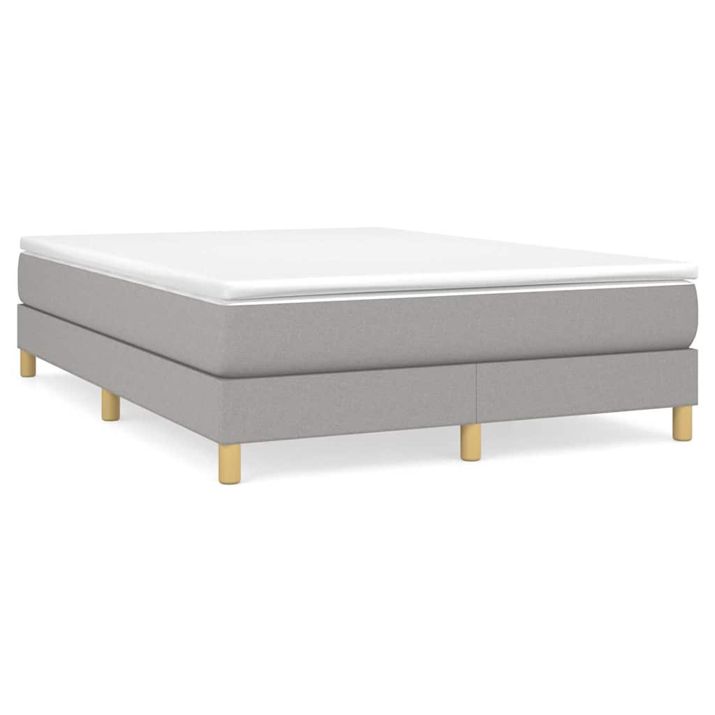 Vidaxl boxspring bed stof lichtgrijs 140x190 cm