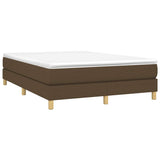 Vidaxl boxspring bed stof donkerbruin 140x190 cm
