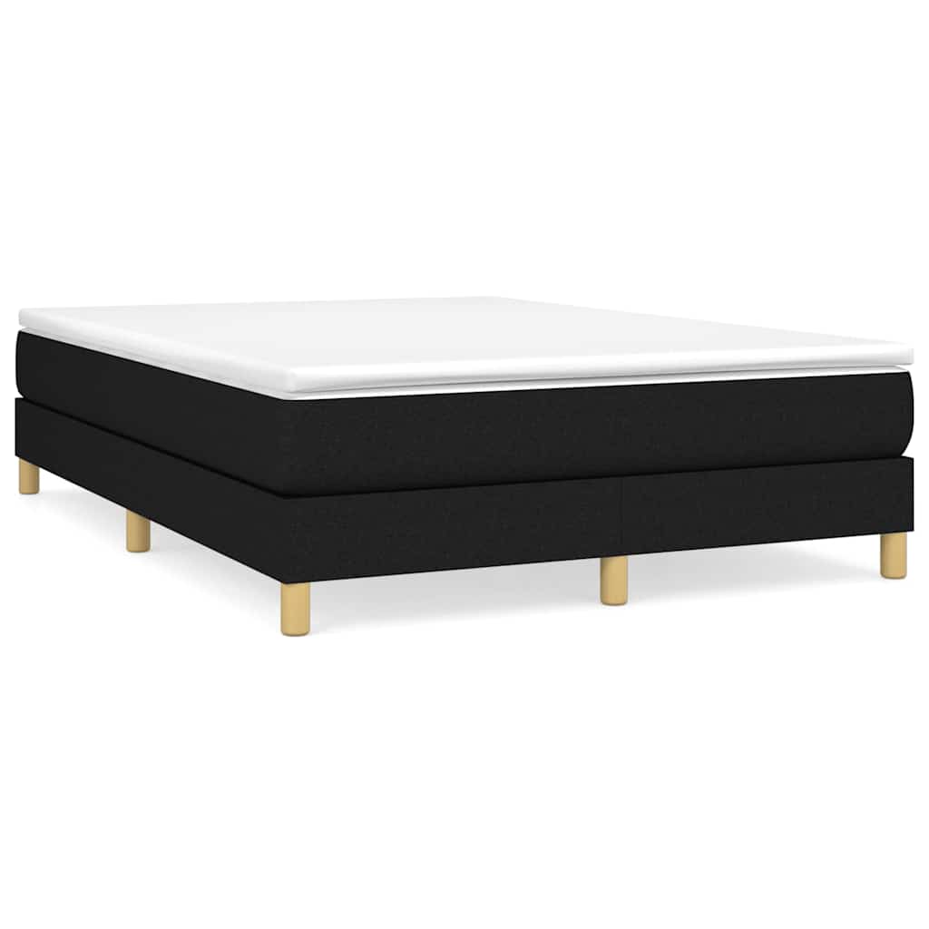 Vidaxl boxspring bed stof zwart 140x200 cm