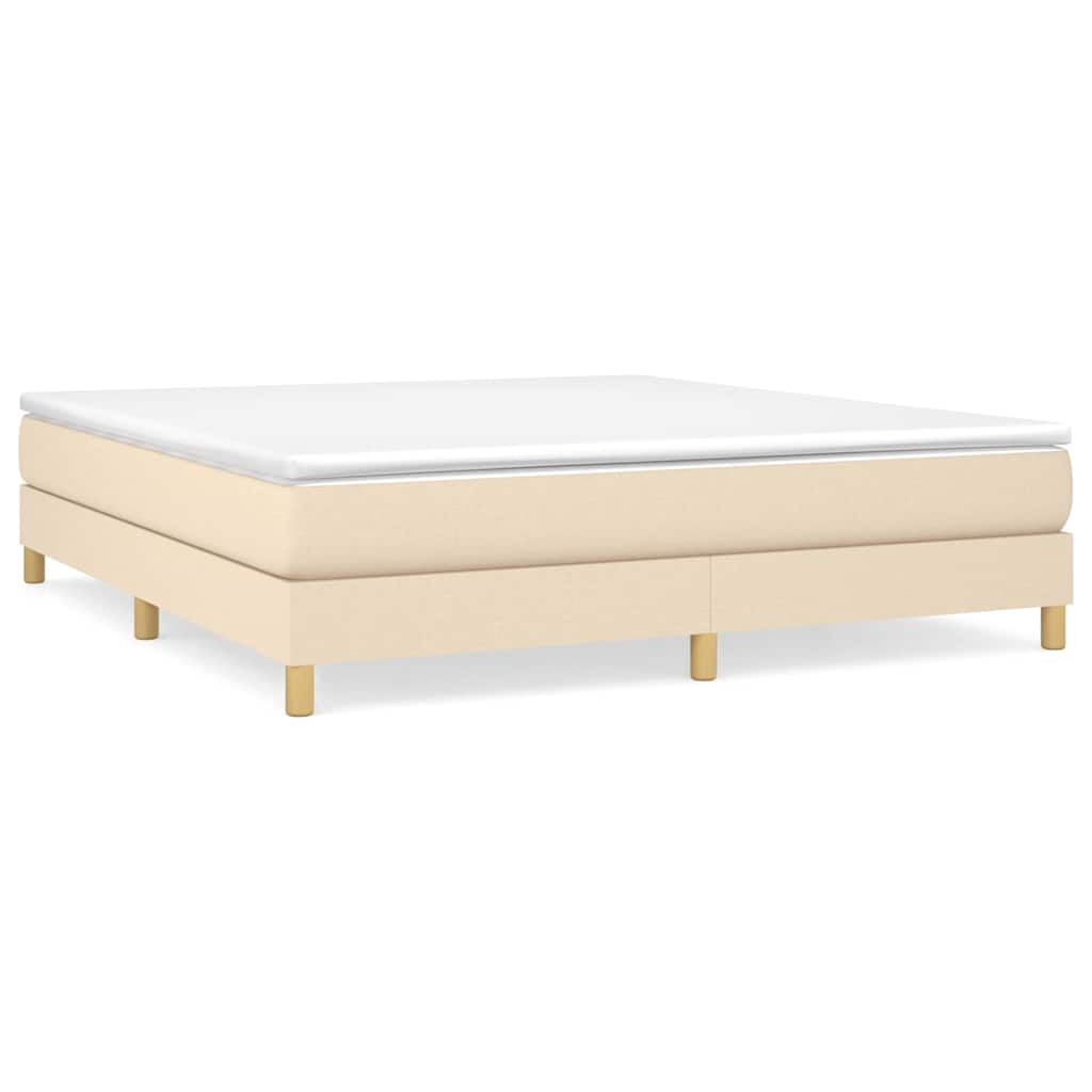 Vidaxl boxspring bed stof crèmekleurig 160x200 cm