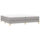 Vidaxl boxspring bed stof lichtgrijs 200x200 cm