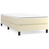 Vidaxl boxspring bed kunstleer crèmekleurig 90x200 cm
