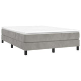 Vidaxl boxspring bed 140x190 cm fluweel lichtgrijs