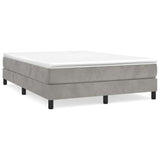 Vidaxl boxspring bed 140x200 cm fluweel lichtgrijs