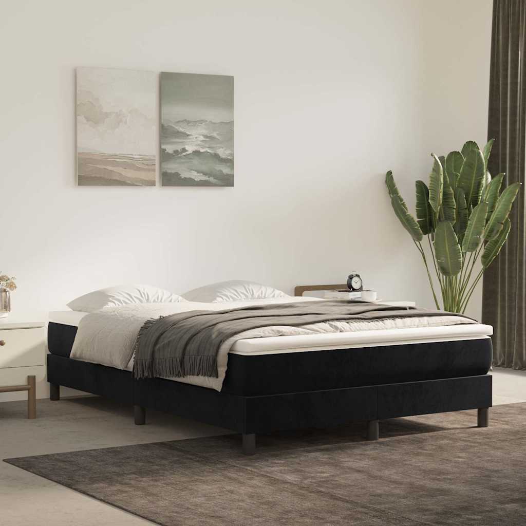 Vidaxl boxspring bed 140x200 cm fluweel zwart
