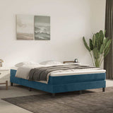 Vidaxl boxspring bed 140x200 cm fluweel donkerblauw