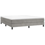 Vidaxl boxspring bed 160x200 cm fluweel lichtgrijs