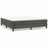 Vidaxl boxspring bed 160x200 cm fluweel donkergrijs
