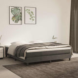 Vidaxl boxspring bed 160x200 cm fluweel donkergrijs