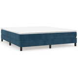 Vidaxl boxspring bed 160x200 cm fluweel donkerblauw