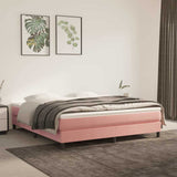 Vidaxl boxspring bed fluweel roze 180x200 cm