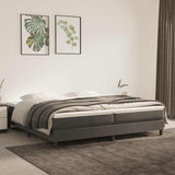 Vidaxl boxspring bed 200x200 cm fluweel donkergrijs