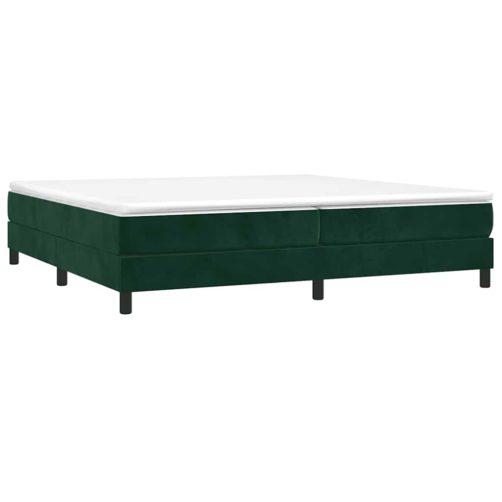 Vidaxl boxspring bed 200x200 cm fluweel donkergroen
