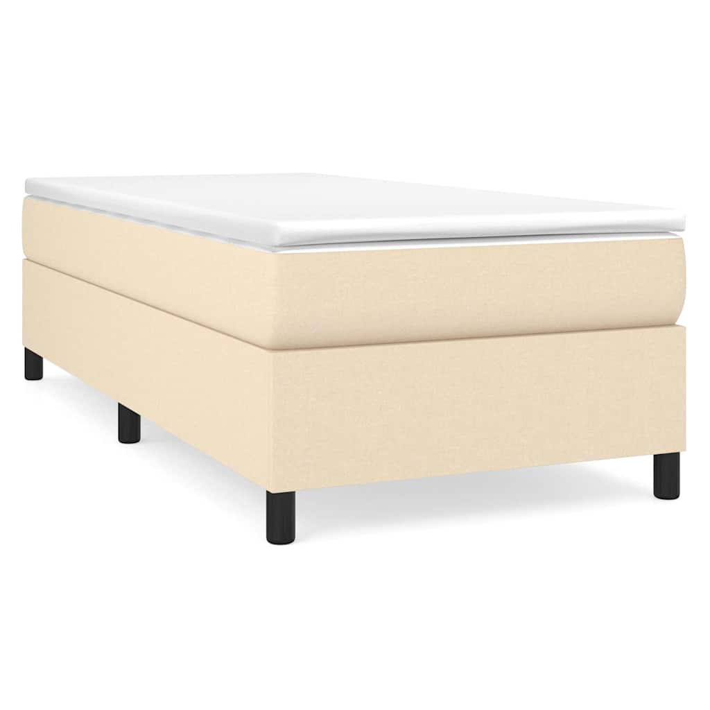 Vidaxl boxspring bed 90x190 cm stof crèmekleurig