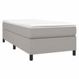 Vidaxl boxspring bed 100x200 cm stof lichtgrijs