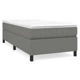 Vidaxl boxspring bed 100x200 cm stof donkergrijs