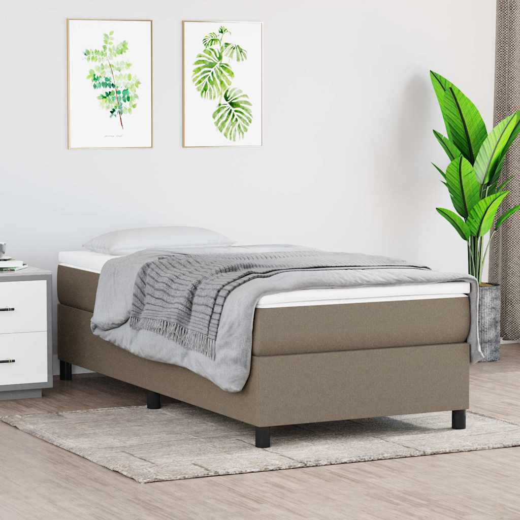 Vidaxl boxspring bed 100x200 cm stof taupe