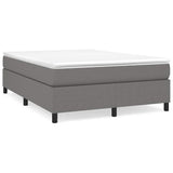Vidaxl boxspring bed stof donkergrijs 140x190 cm