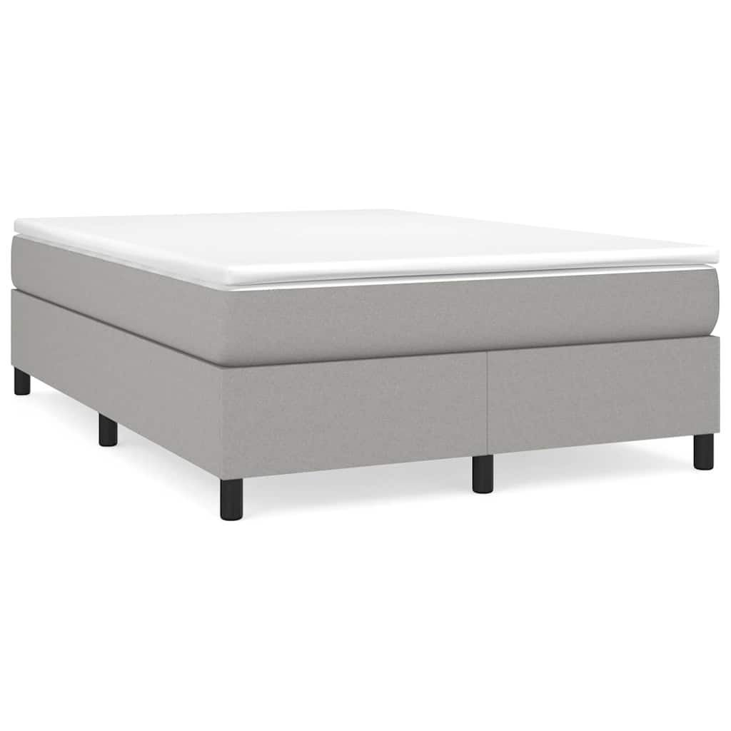 Vidaxl boxspring bed stof lichtgrijs 140x200 cm
