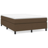 Vidaxl boxspring bed stof donkerbruin 140x200 cm