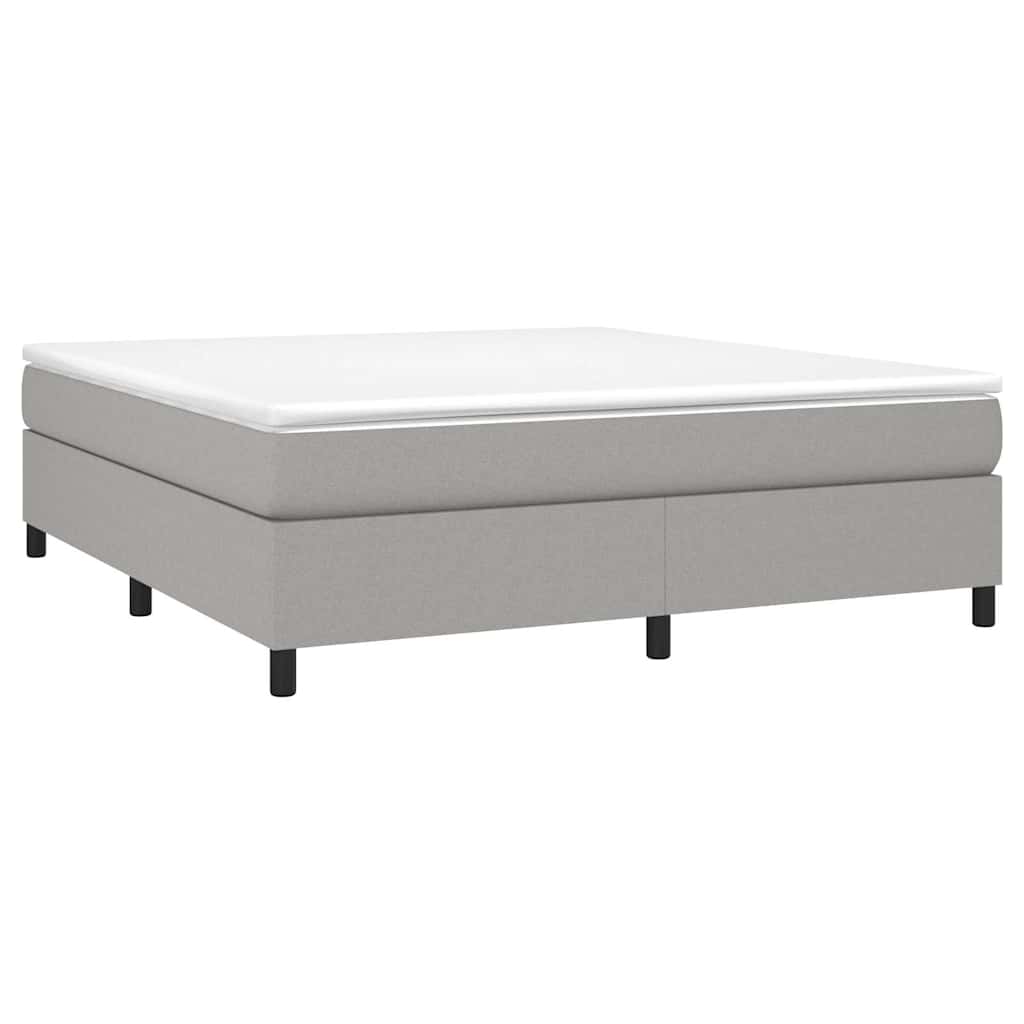 Vidaxl boxspring bed stof lichtgrijs 160x200 cm