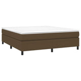 Vidaxl boxspring bed stof donkerbruin 180x200 cm