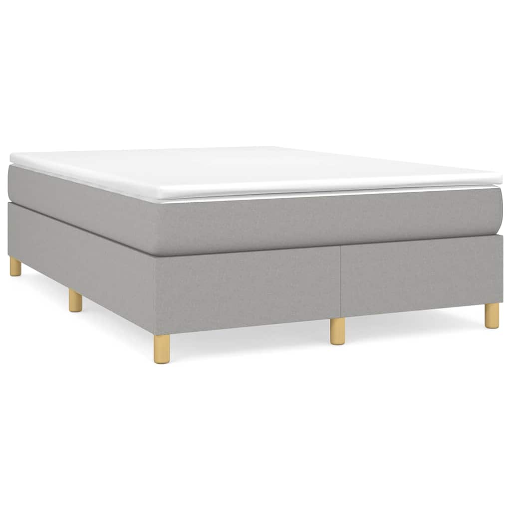 Vidaxl boxspring bed stof lichtgrijs 140x190 cm