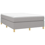 Vidaxl boxspring bed stof lichtgrijs 140x190 cm