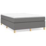 Vidaxl boxspring bed stof donkergrijs 140x200 cm