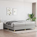 Vidaxl boxspring bed stof lichtgrijs 200x200 cm