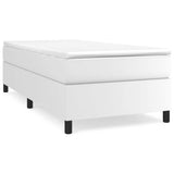Vidaxl boxspring bed kunstleer wit 90x190 cm