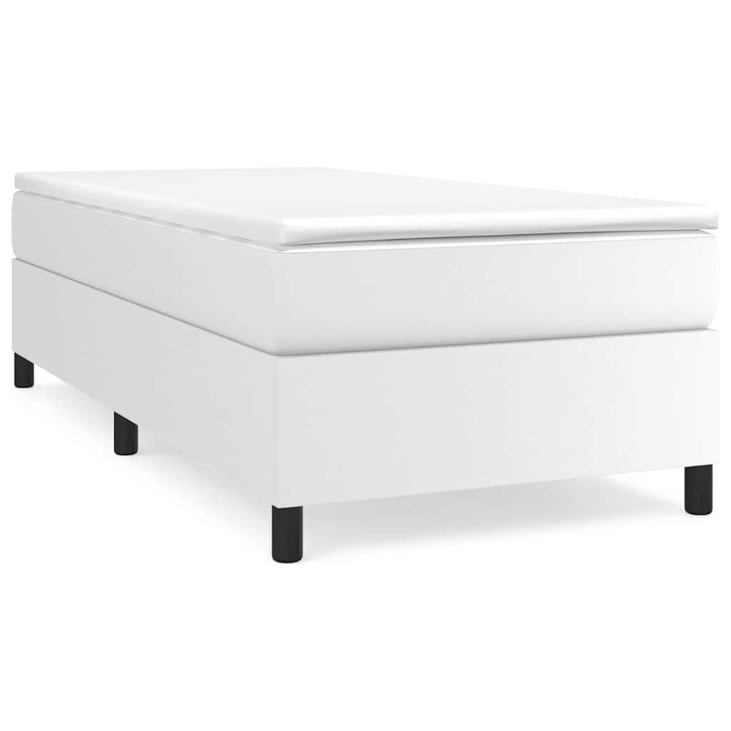 Vidaxl boxspring bed kunstleer wit 90x200 cm