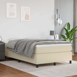 Vidaxl boxspring bed kunstleer crèmekleurig 120x200 cm