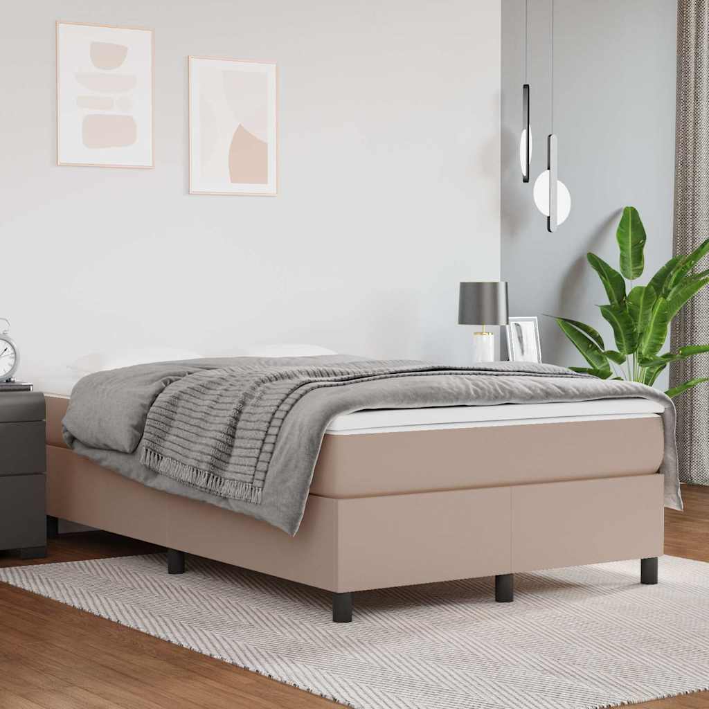 Vidaxl boxspring bed kunstleer cappuccinokleurig 120x200 cm
