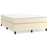 Vidaxl boxspring bed kunstleer crèmekleurig 140x190 cm