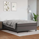 Vidaxl boxspring bed kunstleer grijs 140x190 cm
