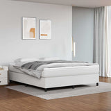 Vidaxl boxspring bed kunstleer wit 160x200 cm