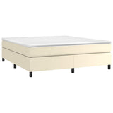 Vidaxl boxspring bed kunstleer crèmekleurig 160x200 cm