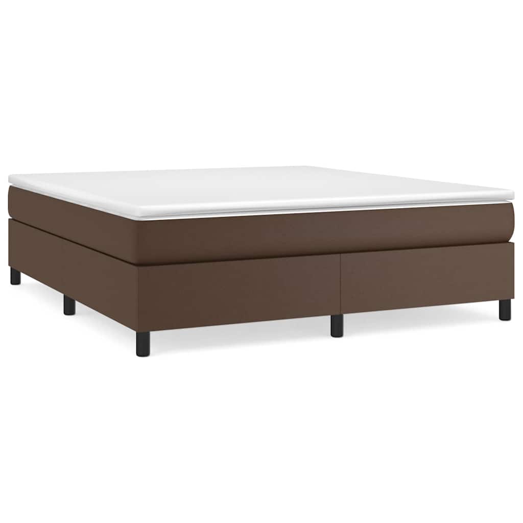Vidaxl boxspring bed kunstleer bruin 160x200 cm