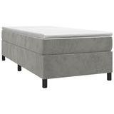 Vidaxl boxspring bed 90x190 cm fluweel lichtgrijs