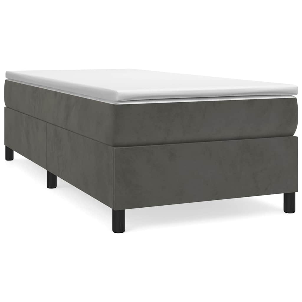 Vidaxl boxspring bed 90x190 cm fluweel donkergrijs