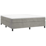 Vidaxl boxspring bed 160x200 cm fluweel lichtgrijs