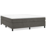 Vidaxl boxspring bed 160x200 cm fluweel donkergrijs