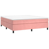 Vidaxl boxspring bed fluweel roze 160x200 cm